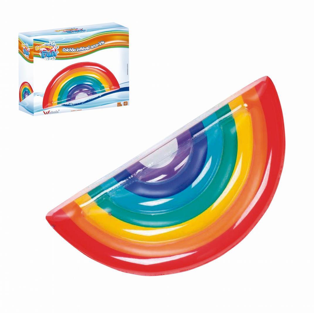 COLCHAO INFLAVEL ARCO-IRIS 180X90CM