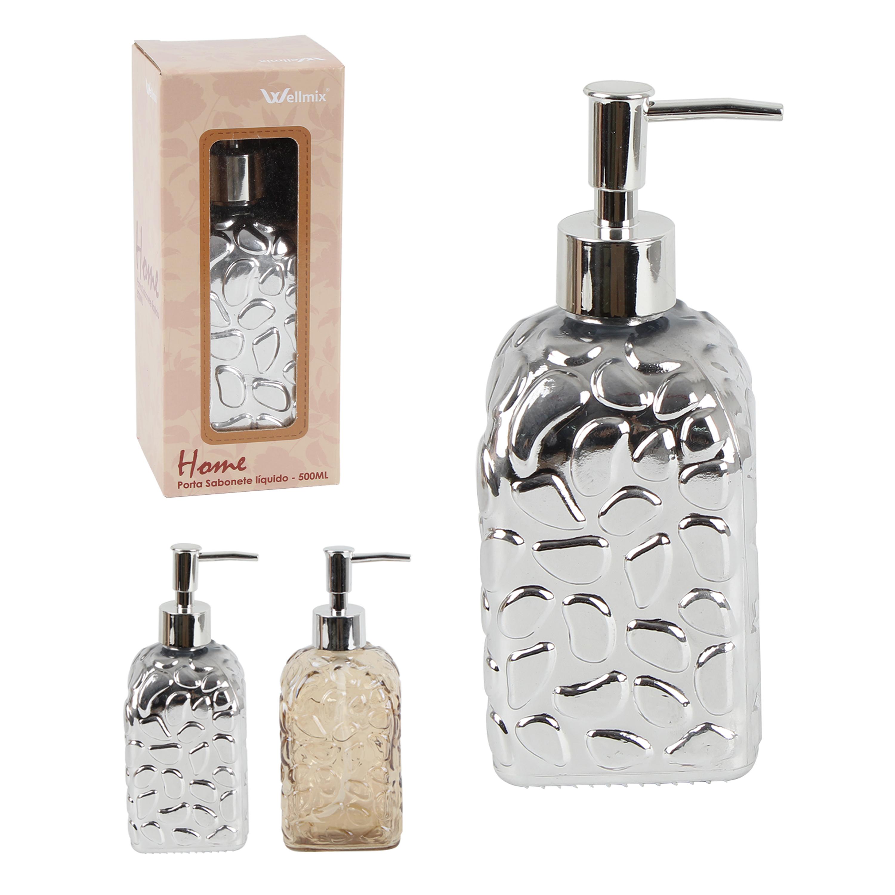 PORTA SABONETE LIQUIDO VIDRO PETALAS VID