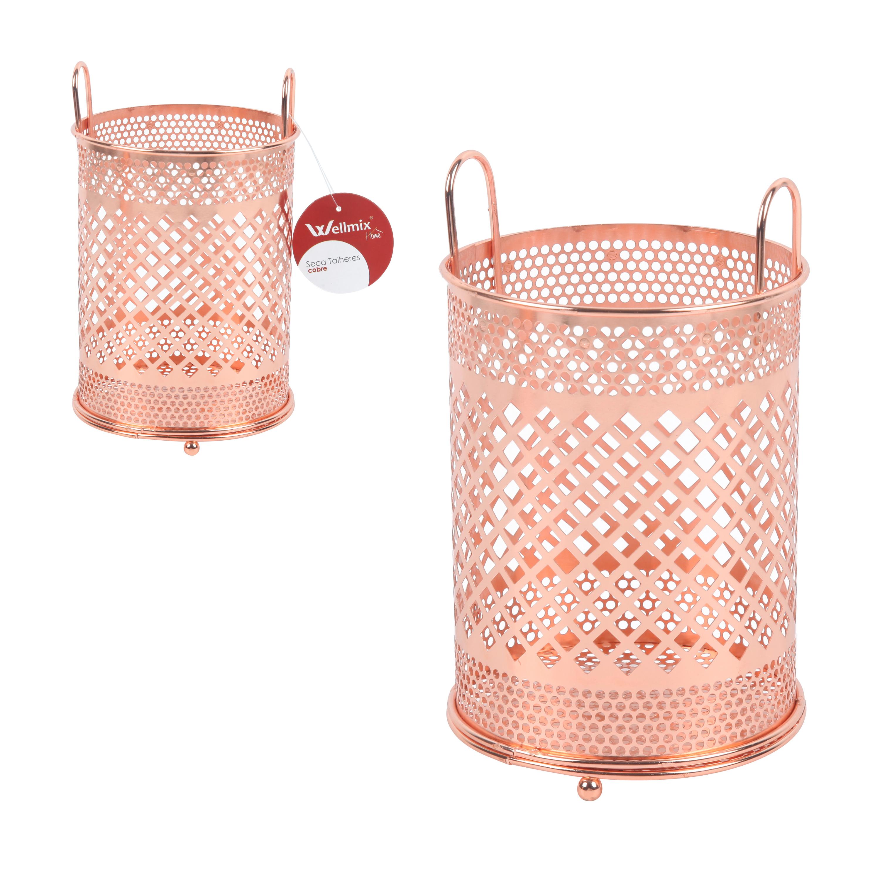 SECA TALHERES METALICO COBRE