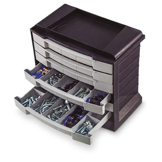 ORGANIZADOR 7010 PRATA C/6 GAVETAS