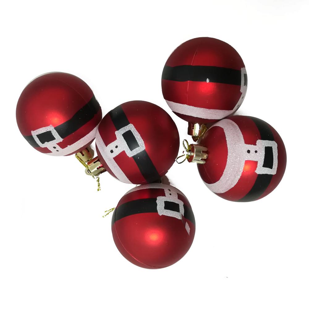 BOLA ROUPA DE NOEL 7CM C/5 UN