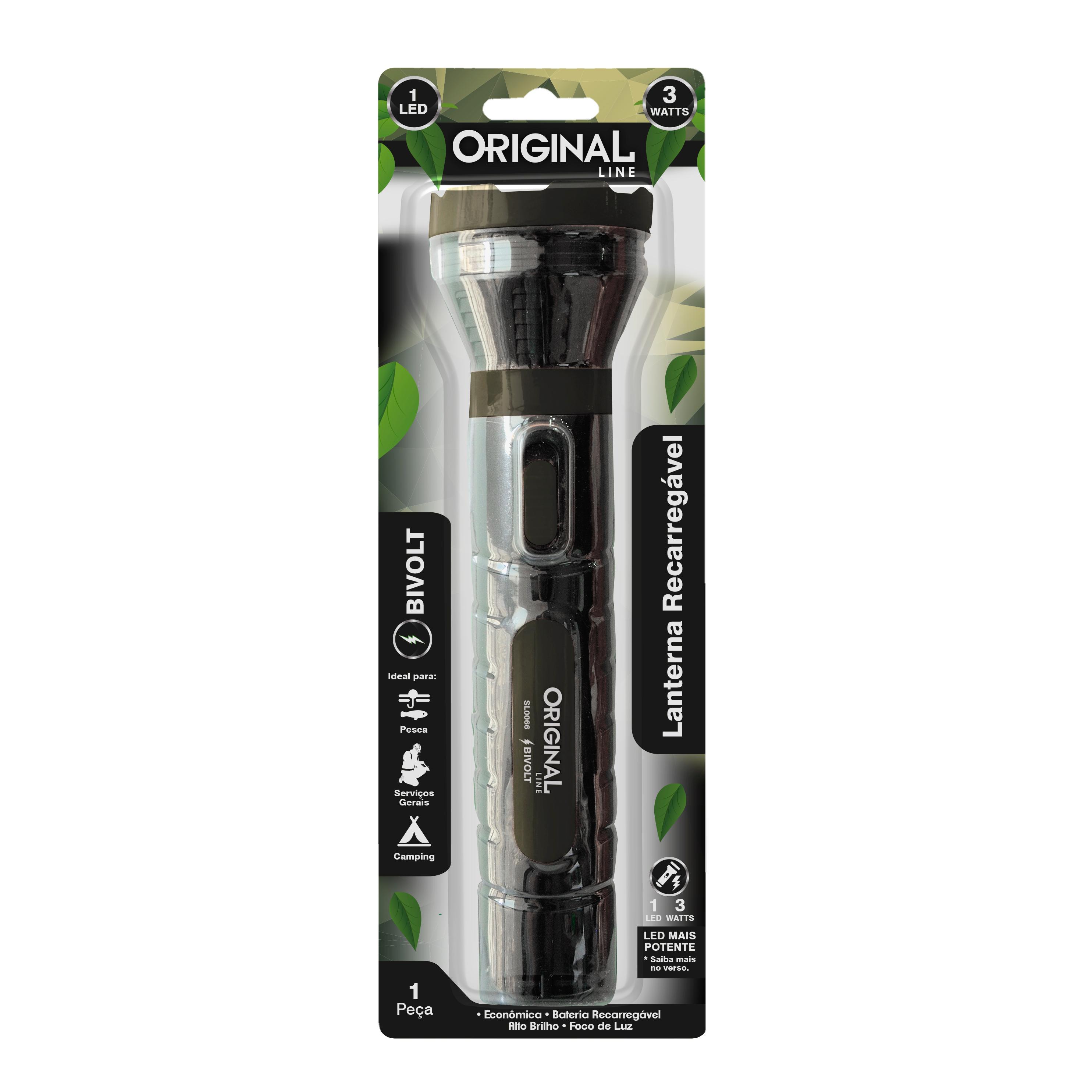 LANTERNA 1 LED BIVOLT 3W