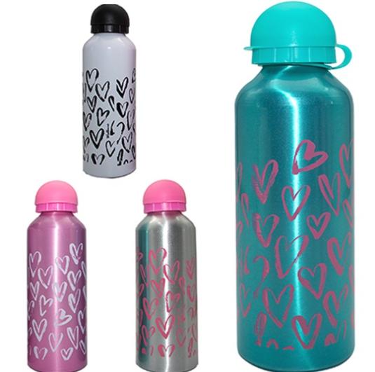 SQUEEZE DE ALUMINIO CORACAO 500ML