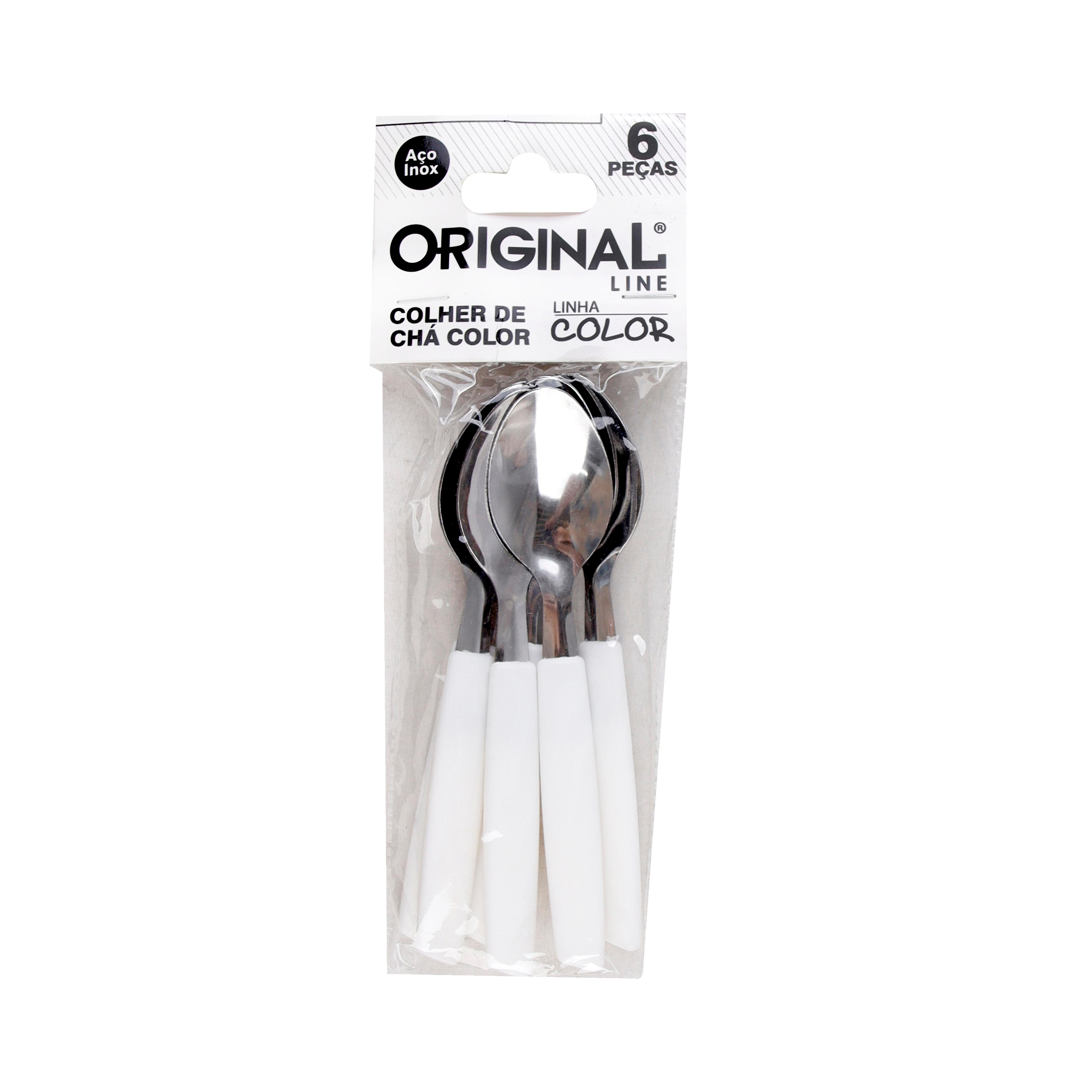 COLHER DE CHA BRANCO C/6 UN