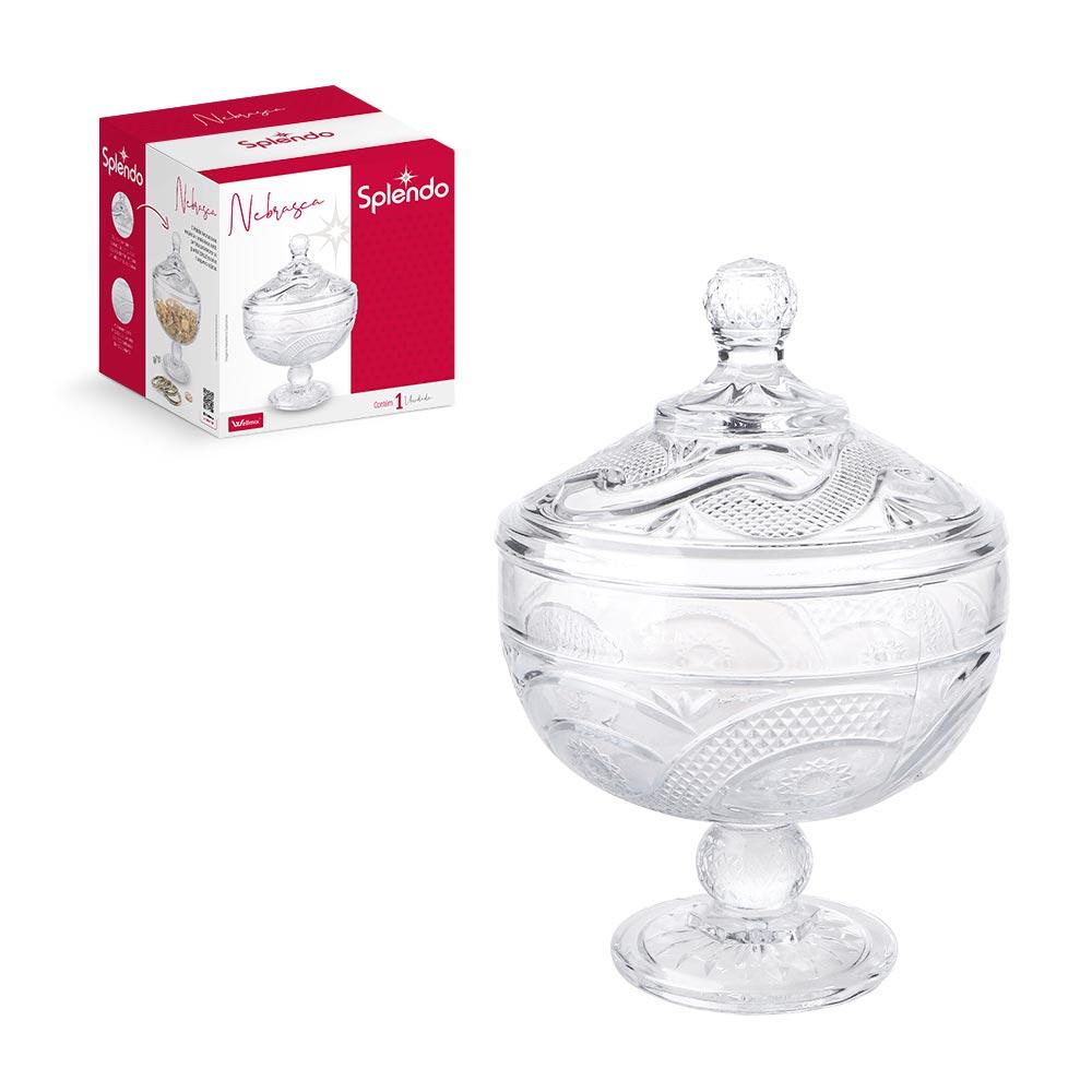 POTICHE CRISTAL TRANSPARENTE NEBRASCA