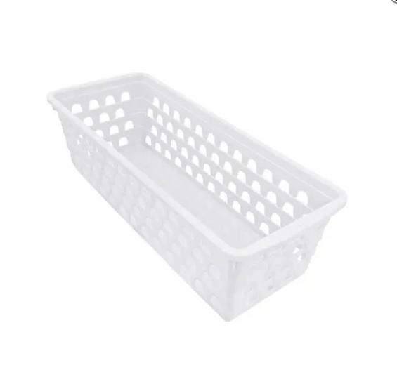 CESTO ORGANIZADOR RETANGULAR BRANCO