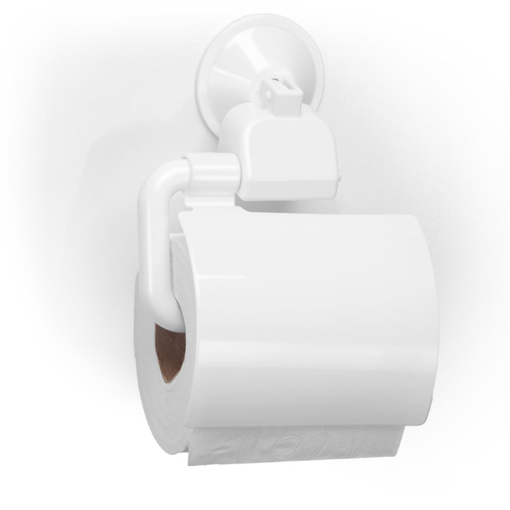 PORTA PAPEL HIGIENICO C/TAMPA BCO