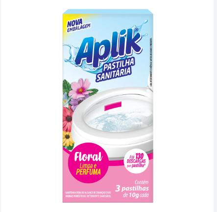 PASTILHA SANITARIA FLORAL 10G APLIK