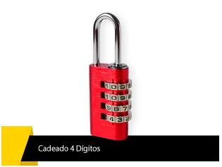CADEADO COMBINACAO 4 DIGITOS 6X2CM