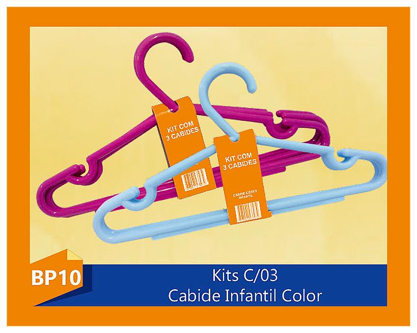 CABIDE INFANTIL COLORIDO C/3 UN