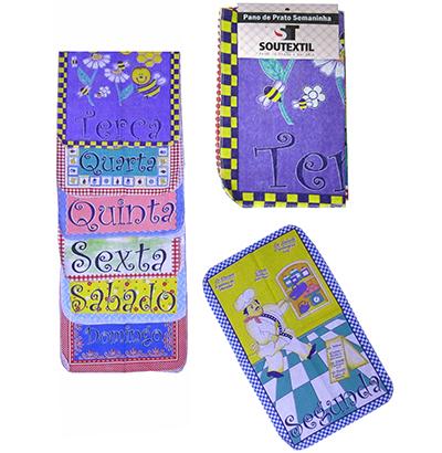 PANO COPA SEMANINHA C/7 UN 34X62CM