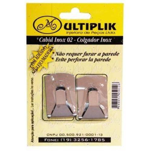 CABIDE INOX GRANDE ADESIVO C/2 UN
