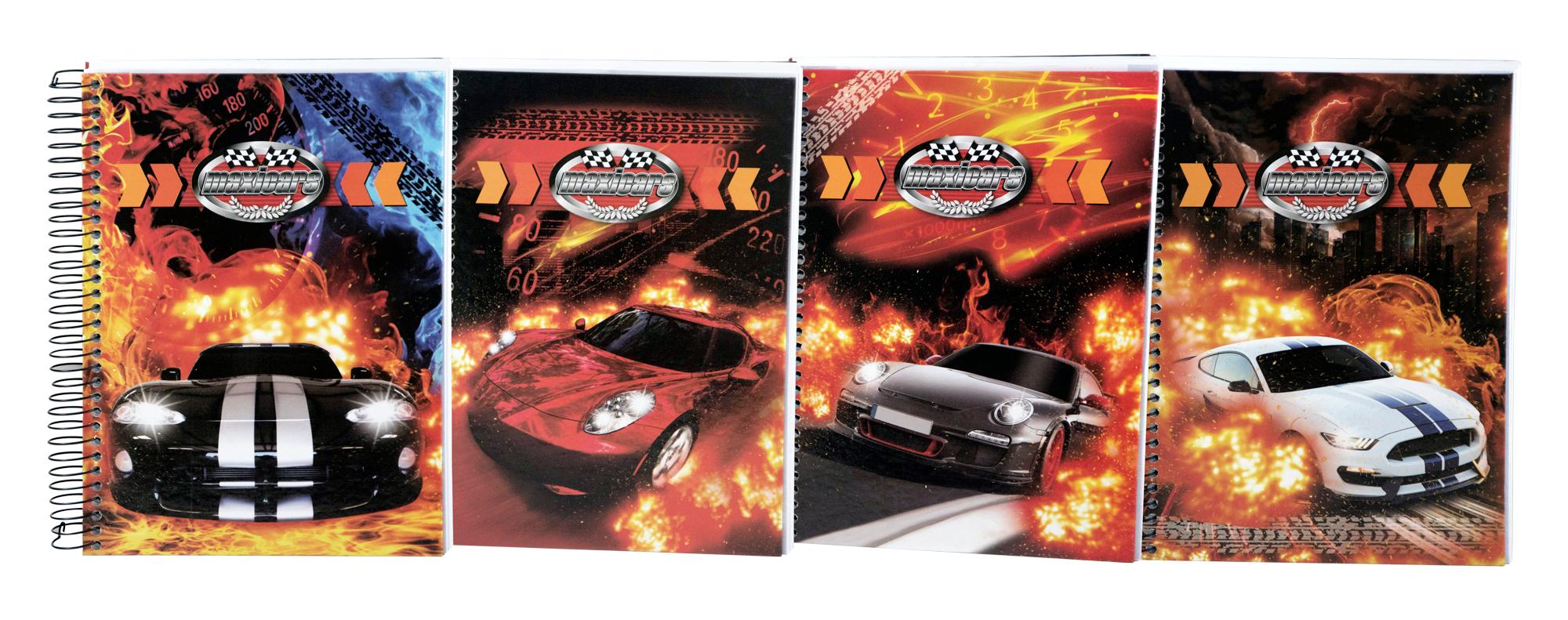 CADERNO MAXICARS, 200  FOLHAS, CAPA DURA