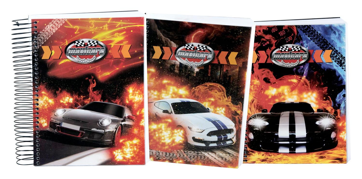 CADERNO MAXICARS, 400 FOLHAS, CAPA DURA
