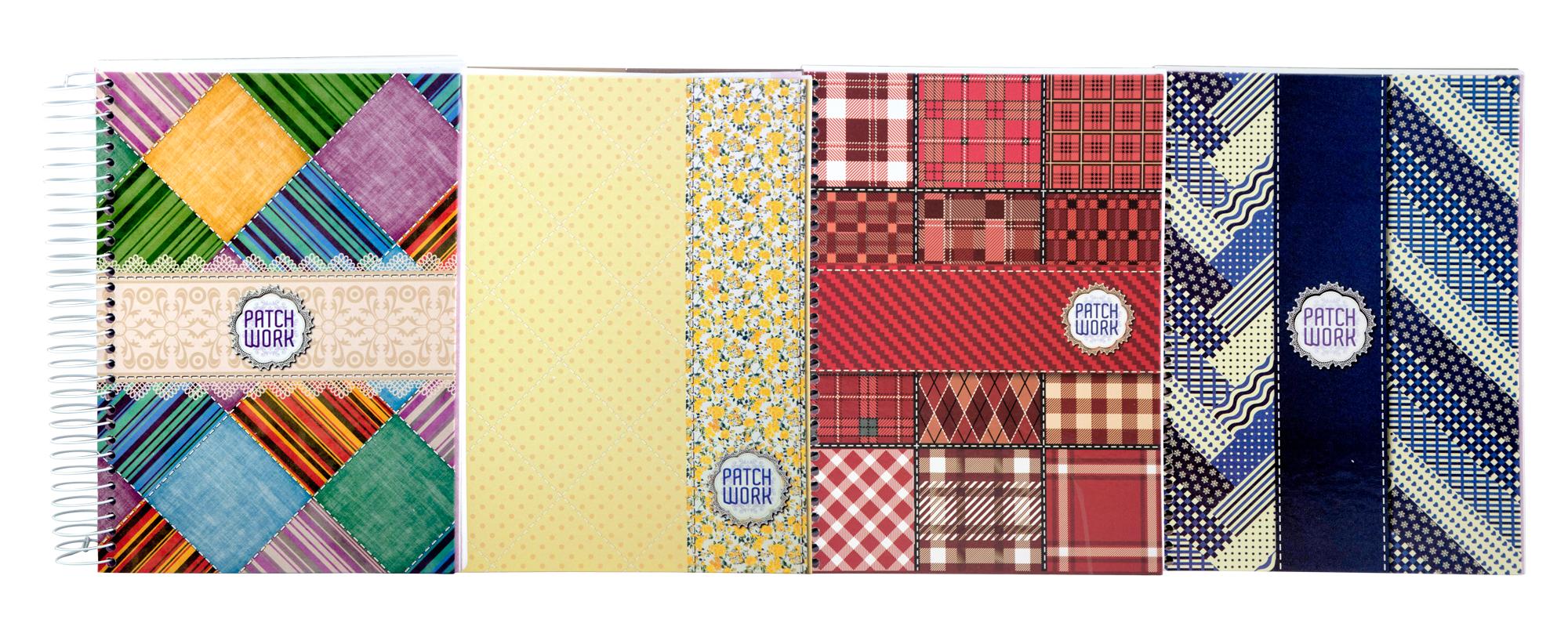 CADERNO PACHTWORK, 400 FOLHAS, CAPA DURA